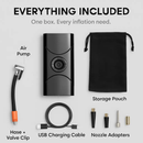 Portable Car Tire Inflator Pump with LED Light by LJGDeals