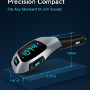 Car FM Wireless Transmitter USB Charge Hands-free Call MP3 Player Supports U Disk TF Card Reading by LJGDeals