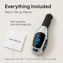Car FM Wireless Transmitter USB Charge Hands-free Call MP3 Player Supports U Disk TF Card Reading by LJGDeals