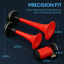 Air Horn Dual Trumpet Vehicle Alarm Kit for Cars by LJGDeals