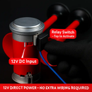 Air Horn Dual Trumpet Vehicle Alarm Kit for Cars by LJGDeals