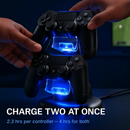 Charging Dock Station Dual Micro USB Charger Stand For PS4 Pro/PS4 Slim Gamepad Controller Handle Charging Station w/ Blue Indicator Game Lovers by LJGDeals