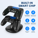Charging Dock Station Dual Micro USB Charger Stand For PS4 Pro/PS4 Slim Gamepad Controller Handle Charging Station w/ Blue Indicator Game Lovers by LJGDeals