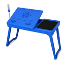 Foldable Laptop Table Bed Notebook Desk w/Cooling Fan Mouse Board LED light 4 x USB Ports Breakfast Snacking Tray with Storage Groove For Home Office by LJGDeals