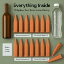 Terracotta Plant Watering Spikes - Automatic Self-Watering Stakes by LJGDeals
