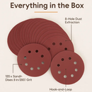 5-Inch Round Sanding Discs, 8-Hole for Orbital Sander by LJGDeals