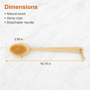 Bath Brush with Long Handle and Detachable Scrubber by LJGDeals