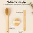 Bath Brush with Long Handle and Detachable Scrubber by LJGDeals