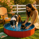Foldable Pet Swimming Pool PVC Kiddie Baby Dog Swim Pool Bathing Tub Playmat Kids Pools by LJGDeals