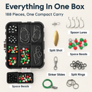 Fishing Kit with Tackle Box, Portable Set by LJGDeals