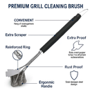 Grill Cleaning Brush with Scraper for Stainless Grates by LJGDeals