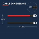 2 AWG Copper Battery Cables for Automotive & RV by LJGDeals