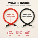 2 AWG Copper Battery Cables for Automotive & RV by LJGDeals