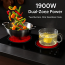 Induction Cooktop with 2 Burners and Timer by LJGDeals