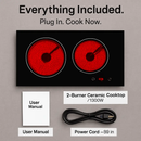 Induction Cooktop with 2 Burners and Timer by LJGDeals