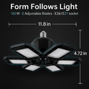 Garage Lights Deformable LED Shop Light with Blades by LJGDeals