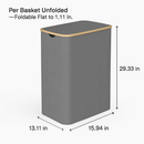 Collapsible Laundry Hamper with Lid – Foldable Basket by LJGDeals