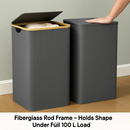 Collapsible Laundry Hamper with Lid – Foldable Basket by LJGDeals