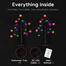 Lighted Halloween Tree 2-Pack with Timer Indoor Decor by LJGDeals