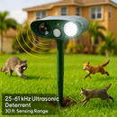 Solar Ultrasonic Animal Repeller with Flashing Light by LJGDeals