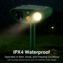 Solar Ultrasonic Animal Repeller with Flashing Light by LJGDeals
