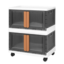 Foldable Storage Bins with Lid, Stackable Closet Organizer by LJGDeals