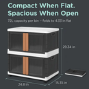 Foldable Storage Bins with Lid, Stackable Closet Organizer by LJGDeals