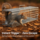 2Pcs 24X7.48X8.27IN Folding Humane Live Animal Trap Cages Easy To Catch And Release Foldable Cat Trap Galvanized Steel For Small Cats Squirrels Rabbit by LJGDeals