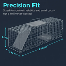2Pcs 24X7.48X8.27IN Folding Humane Live Animal Trap Cages Easy To Catch And Release Foldable Cat Trap Galvanized Steel For Small Cats Squirrels Rabbit by LJGDeals