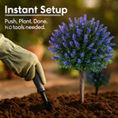 2 Packs Faux Boxwood Ball Trees Artificial Peanut Topiary Tree UV Resistant Artificial Shrubs Fake Plants Evergreen Artificial Bush with Ground Spike by LJGDeals