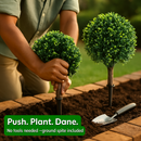 2 Packs Faux Boxwood Ball Trees Artificial Peanut Topiary Tree UV Resistant Artificial Shrubs Fake Plants Evergreen Artificial Bush with Ground Spike by LJGDeals