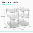 3 Tier Clear Bathroom Organizer with Drawers by LJGDeals