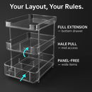 3 Tier Clear Bathroom Organizer with Drawers by LJGDeals