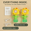 Bubble Machine with Lights for Kids - Dancing Sunflower by LJGDeals