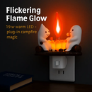 Ghost Campfire Flickering Night Light for Halloween Decor by LJGDeals