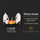 Ghost Campfire Flickering Night Light for Halloween Decor by LJGDeals