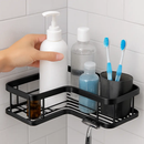 Corner Shower Caddy Anti-Rust Soap Holder with Hooks by LJGDeals