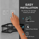 Corner Shower Caddy Anti-Rust Soap Holder with Hooks by LJGDeals