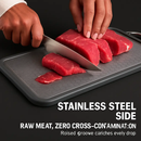 Double-Sided Cutting Board with Stainless Steel Mesh by LJGDeals