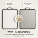 Double-Sided Cutting Board with Stainless Steel Mesh by LJGDeals