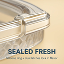 Divided Serving Tray with Lid and Handle - Rotatable Base by LJGDeals