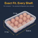 Stackable 18-Cavity Egg Holder for Refrigerator Storage by LJGDeals
