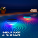 Solar Powered Floating LED Pool Light with Gradient Colors by LJGDeals