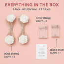 Rose Flower String Lights for Romantic Glow by LJGDeals