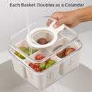 Airtight Fruit Storage Containers - 4-Compartment by LJGDeals