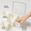 Airtight Fruit Storage Containers - 4-Compartment by LJGDeals