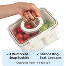 Airtight Fruit Storage Containers - 4-Compartment by LJGDeals