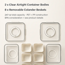 Airtight Fruit Storage Containers - 4-Compartment by LJGDeals