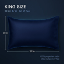 Silky Satin King Pillowcase Set for Luxurious Sleep by LJGDeals