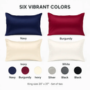 Silky Satin King Pillowcase Set for Luxurious Sleep by LJGDeals